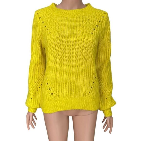 Gap Brushed Wool/alpaca Blend Pointelle Crewneck Sweater size S - Picture 2 of 8